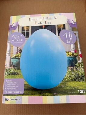 Occasion Blue Inflatable Easter Egg Decoration